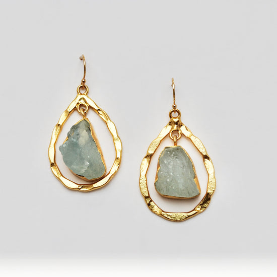 Gemstone Halo Earrings