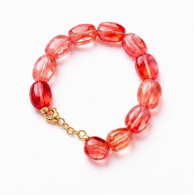 Padparadscha Gradient Bracelet on white background
